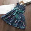 Girls Princess Dress Summer Kids Party Dresses Cute Floral Outfits Flowers Girl Children Vestidos Clothes 210429