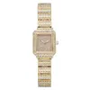 Ladras elegantes casuais relógios de chegada Big S Gold e Sliver Belts Designers de moda Women Watch Watch Korean Set com Diamond Squar5307575