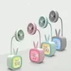Ventilatori elettrici Giocattolo per bambini illuminazione colorata mini ventilatore stereo da tavolo ricarica USB portatile piccolo