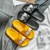 Slippers LLUUMIU Women 2021 Summer Casual Shoes Beach Couple Indoor Non-slip Slides Bathroom Sleepers Sole Flip Flops Yellow