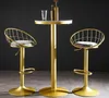 Meubles De Bar Furniture Nordic Chair Taburete Cocina Golden Checkout Counter High Stool Modern Lifting Rotating