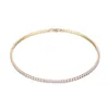 INS TOP VERKOOP TENNISKANK HANDER HIP HOP Fashion sieraden goud gevulde witte kubus zirkoon cz diamanten edelstenen eeuwigheid feest vrouwen bruiloft ketting cadeau