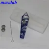 Smoking Pipe bong dabber tool natural Amethyst CRYSTAL quartz Tobacco Pipe healing Hand Pipes & Carb Hole