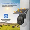 Énergie solaire 4G caméra étanche Surveillance faible consommation FHD vidéo sécurité HD CCTV batterie PTZ Solars caméras IP noir