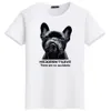 Wilder Mops-Hund bedruckte Herren-T-Shirts Neuheit Französische Bulldogge T-Shirts Herren-Baumwoll-Kurzarm-T-Shirts S ~ 5XL 210409
