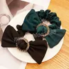 Donne eleganti di lusso strass cerchio fiocco fasce elastiche per capelli dolce coda di cavallo tenere Scrunchie cravatta per capelli accessori per capelli moda