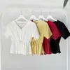 Embroidery Shirt Summer White Blouses Women Tops Femme Casual Short Sleeve Girls Blouse Linen Cotton Lace Up Plus Size 10108 210508