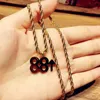 Chains Stainless Steel Hip Hop Gold 88 Rising Rich Brian Pendant Necklace Street Dance Gift For Him With Rope Chain240G