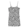 Mode Animal Print Summer Dress Women Party Club Bodycon Mini Sundress Short Chic Boho Beach Style Vestido Ärmlös 210427