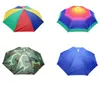 Outdoor faltbare Sonnenschirm Hut Regenbogen Erwachsene Kinder Golf Angeln Camping Schatten Strand Kopfbedeckung Kappe Kopf Hüte SN5465
