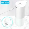 Dispenser automatico di sapone liquido Touchless Ricarica USB Smart Foam Machine Sensore a infrarossi Disinfettante per le mani schiumogeno 211206