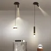 Nordic Moderne eenvoudige cilindrische lampen restaurant tafellamp creatieve persoonlijkheid led lange buis kroonluchter AC 110V 220