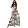 Strand boho bloemen print jurken voor vrouwen sexy mouwloze losse a-lijn dame jurk zomer vrouwen casual jurken vestidos d30 210730