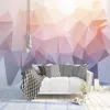 Tapety Custom Po Wallpaper 3D Stereo Różowy Purpurowy Geometryczny Kreatywny Sztuki Mural Salon TV Sofa Sypialnia Tło Wall Home Decor