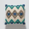 Coussin / oreiller décoratif Coussin de style marocain Toufte à la main 45x45cm / 30x50cm Teal Navy rose pour canapé-lit Grey Ivoire Diamond Stripe