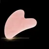 2021 Pink Crystal Heart Shaped Jade Massager Stones V Face Chinese Acupuncture Pressure Treatment FACIAL MASSAGETOOL Gua Sha board