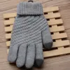 Fünf Finger Handschuhe Laamei Frauen Strick Faux Cashmere Stricker Winterhandschuhe Herbst Herbst warme dicke Touchscreen Skifahren