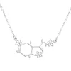 Todorova Molecule Chemistry Polygon Collana con ciondolo per donna Collana con ormone felice Gioielli in acciaio inossidabile