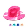 2021 moda colorato unisex a tesa piatta in feltro di lana jazz cappello fedora uomo donna Panama cappelli formali autunno inverno