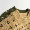 New Baby Sweaters for Girls Boys Floral Pullover Autumn Thick Sweater Green Kids Clothes Casual Knitted Children's Outerwear Y1024