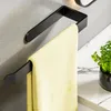 Titulares de papel higiênico Punch-Free Wall Montado Preto Suporte Tecido Rolo Rolo De Armazenamento Acessórios Para Banheiro