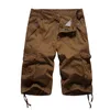 Carga Shorts Homens Verão Sólido Armário Militar Homes 100% Algodão Moda Moda Moda Vestuário 30-40 Drop 210714