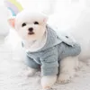 est Autumn and Winter Dog Quilted Cotton Clothes for Small and Medium-sized Dogs Two-Legged Clothes with Backpack Coats 211106