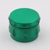 Broyeurs en métal accessoires pour fumer 40mm 55mm 63mm broyeur de poivrons de tabac en alliage de Zinc fait 4 pièces broyeur d'herbes 6 couleurs