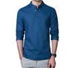 Chemises décontractées pour hommes 2021 Hommes Coton Lin à manches longues Chemise de couleur unie Mode Col debout Bouton Design Slim Bottoming surdimensionné