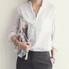 Tops Mode Lente Zomer Katoen Linnen Witte Shirts Dames Lange Mouw Blouses Koreaanse Office Lady Clothes Blusas 3511 210417