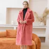 Elegante Winter Pelzmantel Frauen Mode Plüsch Faux Nerz Mäntel Lose Jacke Hohe Qualität Mantel Dicke Warme Jacken 210928