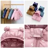 Schattige baby meisjes jas kinderen jongens lichte lagen met oor hoodie lente meisje kleding baby kinderkleding voor jongens jas 210902