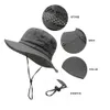 Eimer Hüte Reversible Sun Hat Casual Caps Wild Faltbare Schnelltrocknung Stoff Sommer Strandkappe