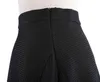 Trekkoord zwarte asymmetrische rok voor vrouwen hoge taille patchwork ruche midi rokken vrouwelijke mode 210521