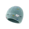 모자 모자 # 40 유아 아기 키즈 소년 소녀 모자 안료 도트 염색 단단한 색상 따뜻한 모직 니트 Czapka Zimowa