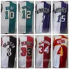 Män splittrade två colorsAllen Iverson Scottie Pippen Hakeem Olajuwon Tracy McGrady Vince Carter Mike Bibby Spud Webb JA Morant Basketball Jersey