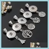 Charms Takı Bulguları Bileşenleri Noosa CHUNK Snaps Düğme Kolye 50 adet / grup Mix Stilleri Metal 18mm Değiştirilebilir Charm Fit Kolye FAS