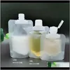 Verpakkingszakken 3050100 ml Clamshell Packaging Stand Up Spout Pouch Plastic Hand Sanitizer Lotion Shampoo Make -up Vloeistofreistas WB2854 K PWNPH