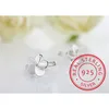 Flower 925 Sterling Silver Small Round Loop Huggies Hoop Earrings For Kids Baby Girls Children Jewellery Aros AY235