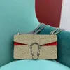 Luxurys Designer Taschen Diagonale Umhängetasche Geldbörse Retro Ketten Lederhandtaschen Mädchen Mode Umhängetaschen Bedruckte Frauen Totes Klassische Umhängetasche Kostenloses Schiff