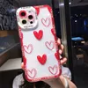 Soft love Transparent heart Phone cases for iPhone 11 12 13 Pro Max XS X XR 7 8 Plus SE shock resistant cover case