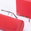 Óculos de sol de moda de designer de luxo 20% de desconto em lentes de ouro aparadas refletindo copos sentados
