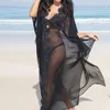 Maillot de bain robes plage couvrir robe dentelle tunique paréos maillots de bain femmes Bikini couverture en mousseline de soie maillot de bain couverture