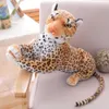 Gigante Tamanho Lifelike Forest King Panthera Simulação de pelúcia Cheetah Peluche, Black Panther Leopard Soft Toys Q0727