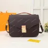 2021 high quality pu leather women's Brown message bag shoulder handbag crossbody Retro bags