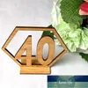 20pcs Hexagon 21-40 Wooden Table Numbers with Holder Base for Wedding Table Decoration