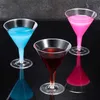 Engångsvarvare 7oz (198.4g) Plast Martini Glas, 60sts Transparent Mini Dessert Vinglas