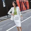 Zweiteiliges Kleid Asymmetrie Damenanzug Büroarbeitskleidung Weiß und Blazer Damenanzüge Plus Size 5XL Set Rocksets