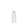 Cosmetische plastic fles transparante platte schouder aluminium schroefdeksel met binnenste plug lege draagbare navulbare verpakking container 100ml 120ml 150ml 200ml 250ml