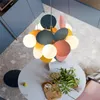 Modern Iron Art Colorful Pendant Lights Macaron LED Hanging Lamps vardagsrum sovrum mat loft heminredning ljusarmaturer